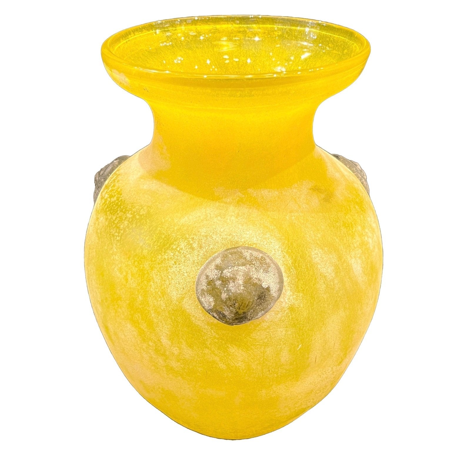 Seguso Style Italian Art Deco Style Vintage Lemon Yellow Scavo Murano โ Cosulich Interiors & Antiques