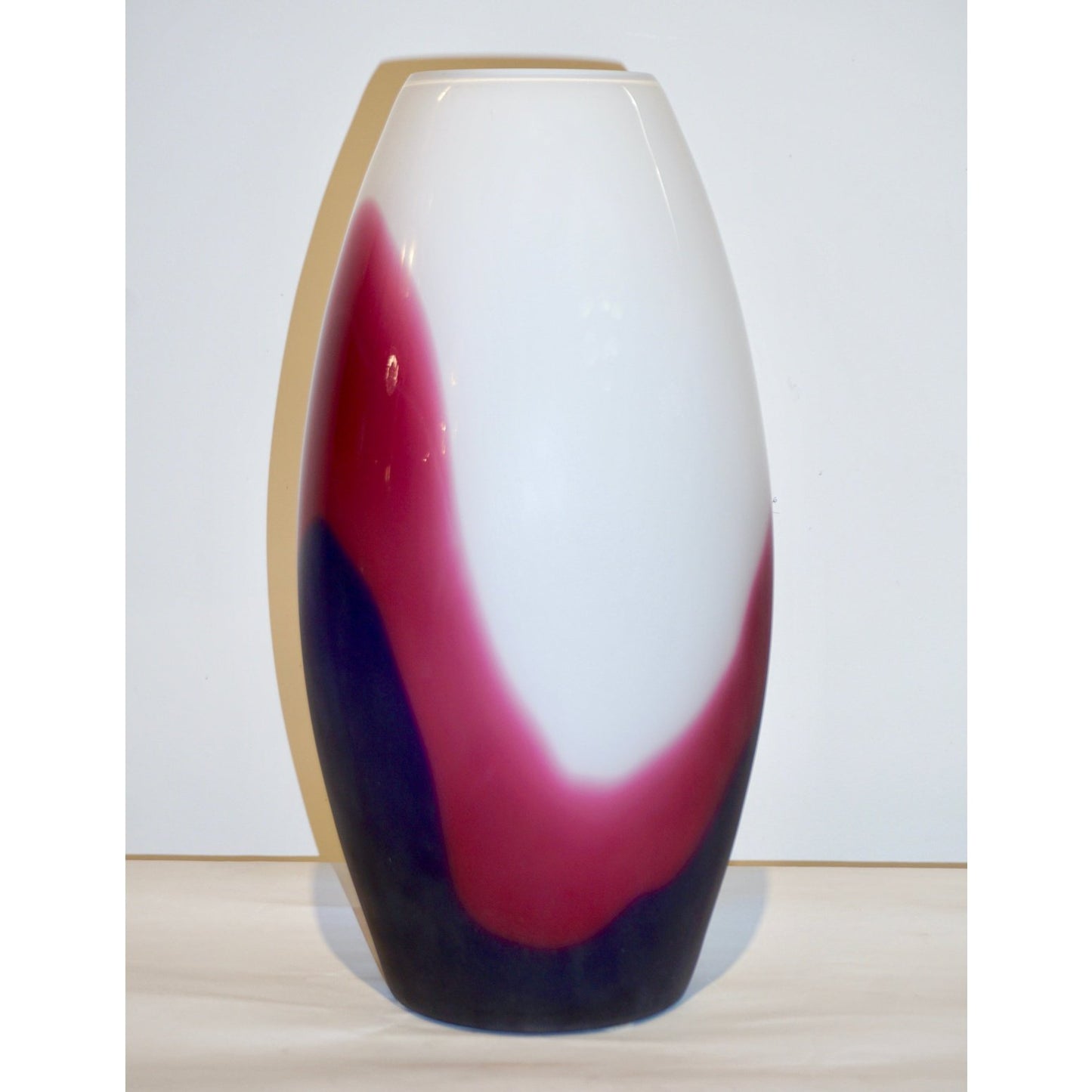 Formia 1980 Italian Vintage Purple Blue White Murano Glass Modern Design Vases