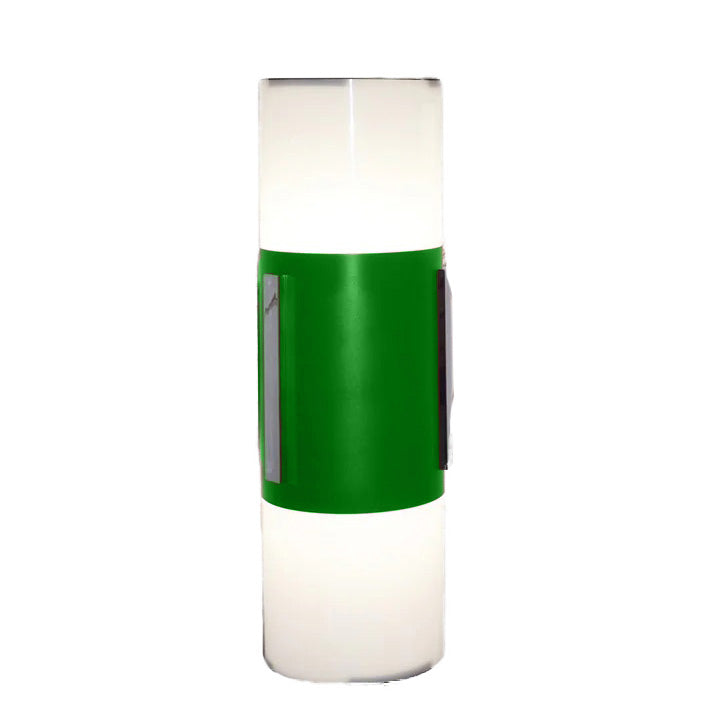 1960 Italian Pair of Forest Green & White Tall Ceiling/ Wall Lights