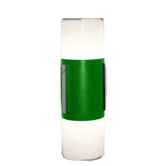 1960 Italian Pair of Forest Green & White Tall Ceiling/ Wall Lights