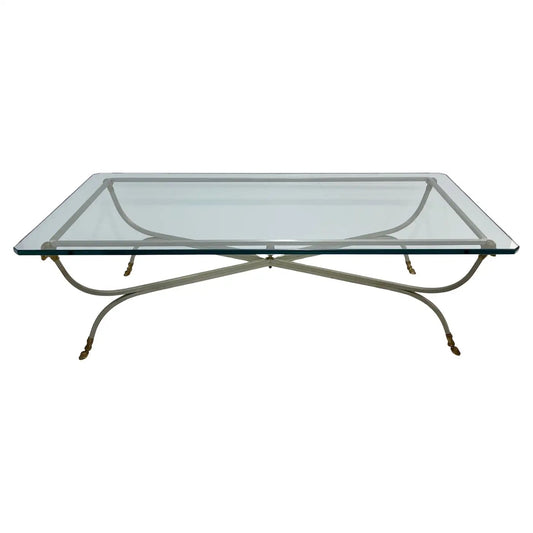 French Vintage Maison Jansen Coffee / Cocktail Table With Ram Head Decor