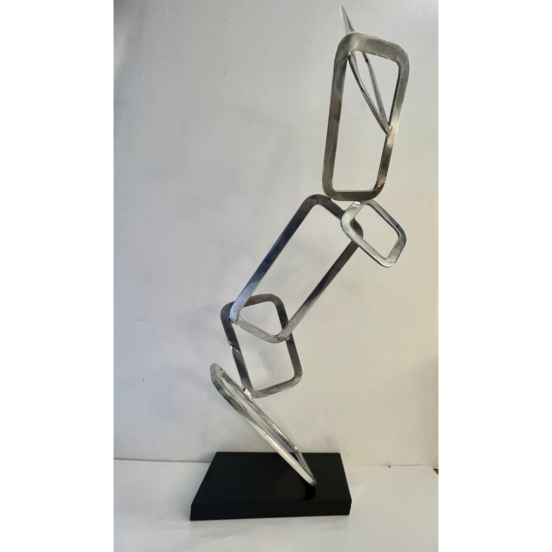 Contemporary Italian Aluminium Hand-Made Geometric Modern Sculpture