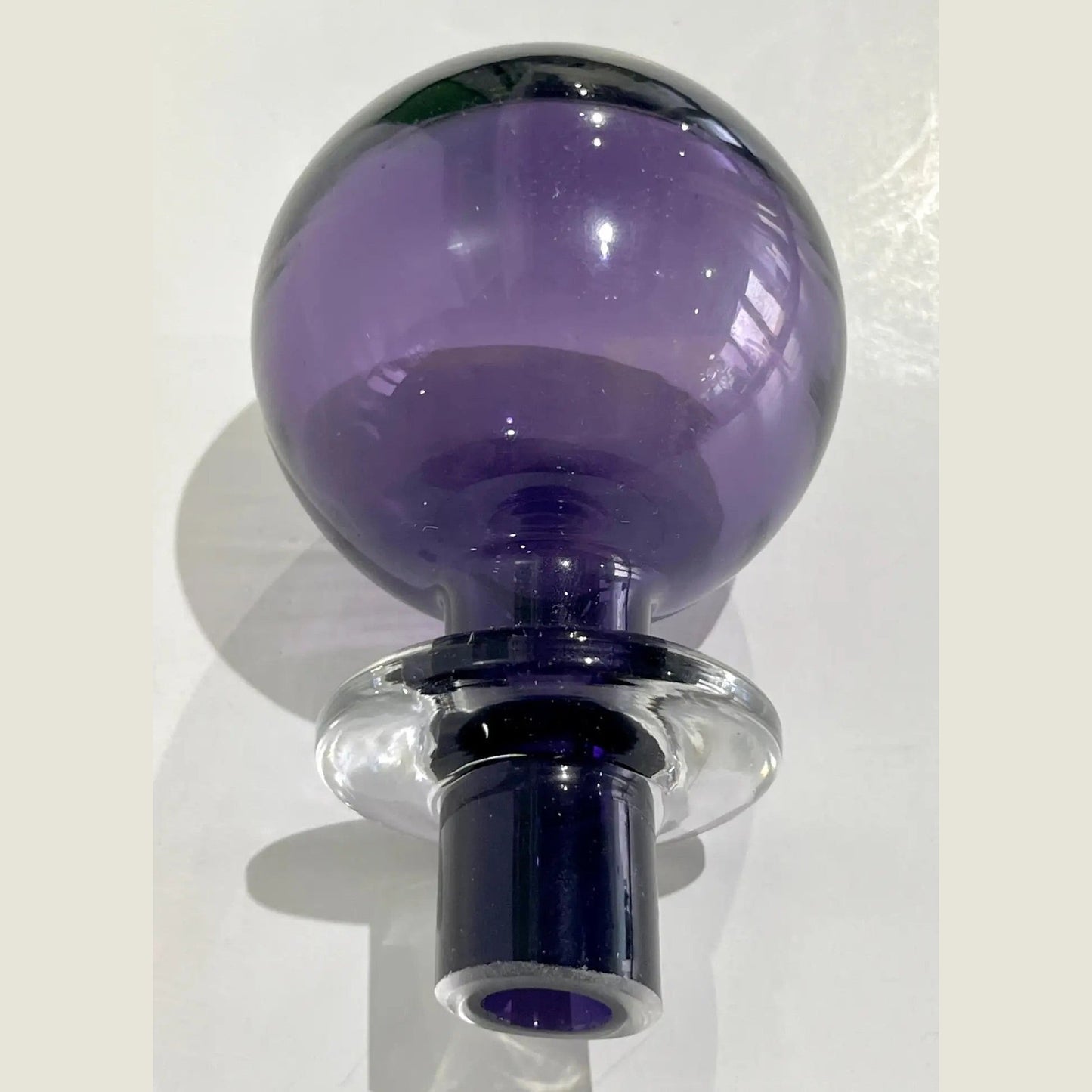 1980s Italian Tall Bright Colorful Amber Gold Purple Murano Glass Modern Bottle