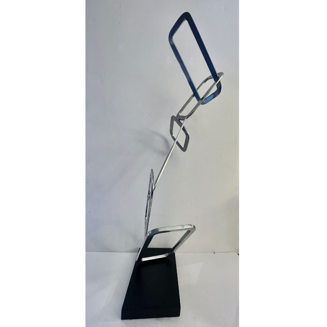 Contemporary Italian Aluminium Hand-Made Geometric Modern Sculpture