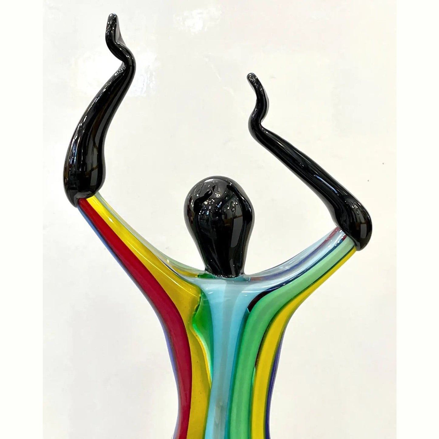1980s Italian Colorful Murano Glass Set 3 Ballet Dancers for Cosulich Interiors