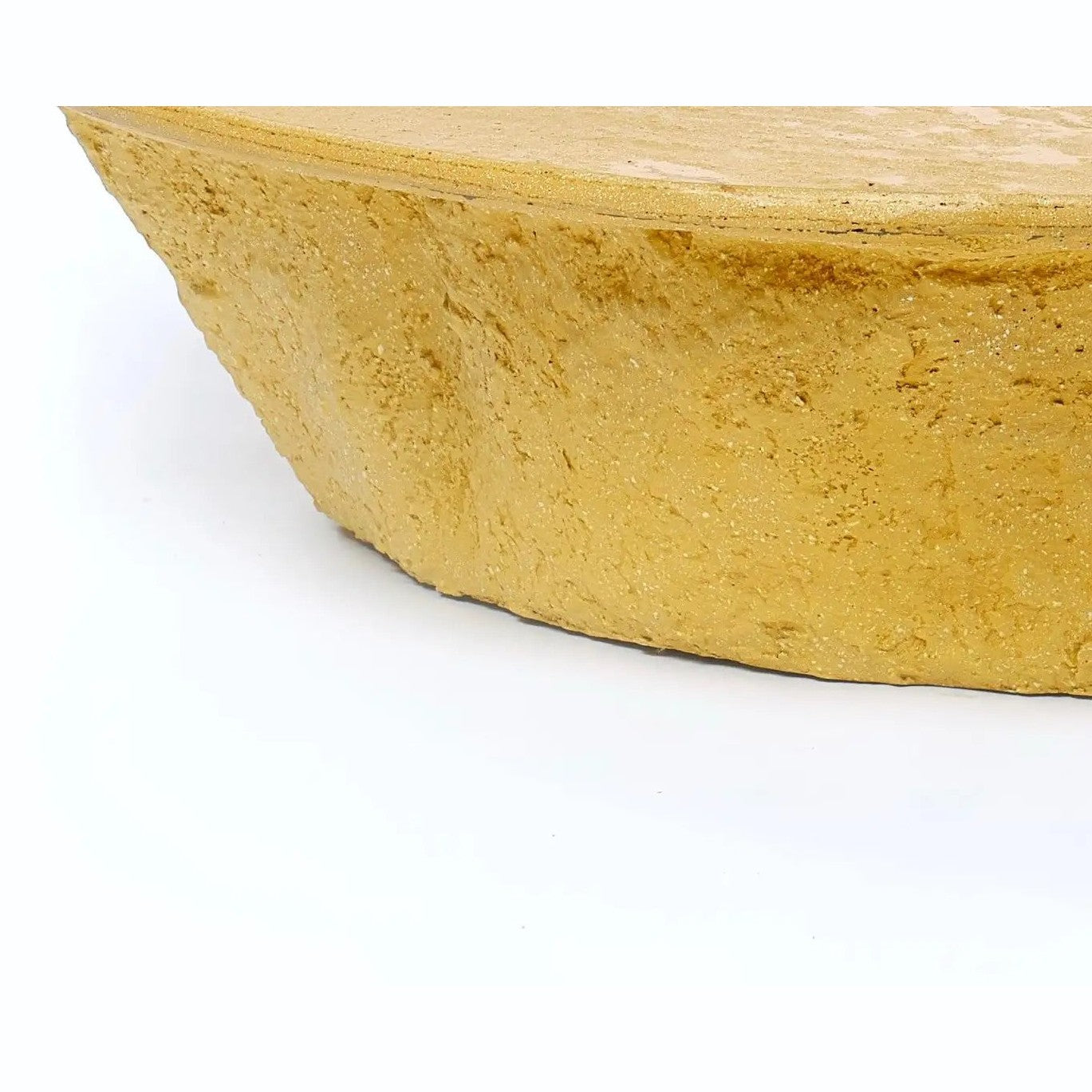 Italian Designer Modern Organic Texture Customizable Mustard Yellow Coffee Table