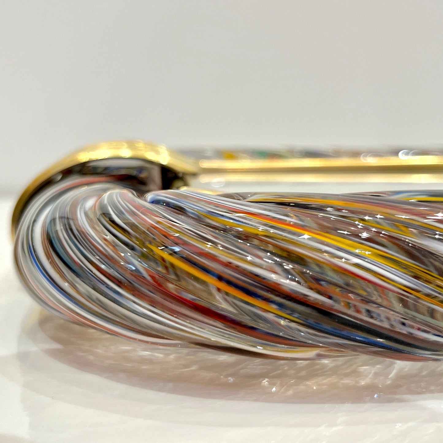 Barovier Toso 21st Century Multicolor Filigrana Murano Glass Photo Frame