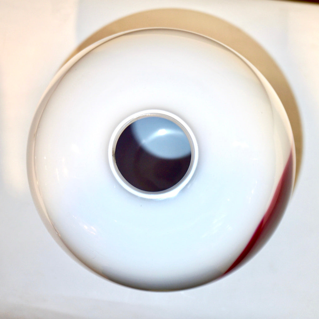 Formia 1980 Italian Vintage Purple Blue White Murano Glass Organic Design Vase