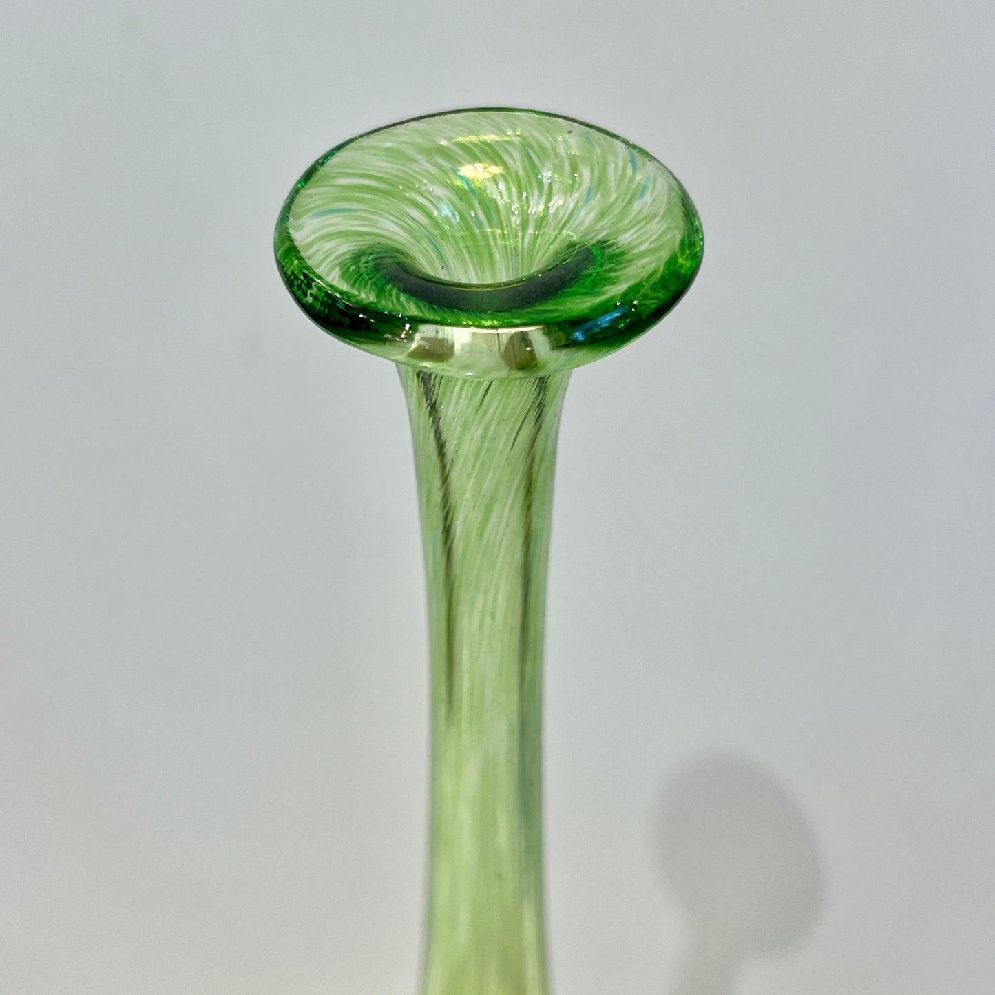 1970s Bertil Vallien Swedish Purple Green Yellow Art Glass Vase for Kosta Boda
