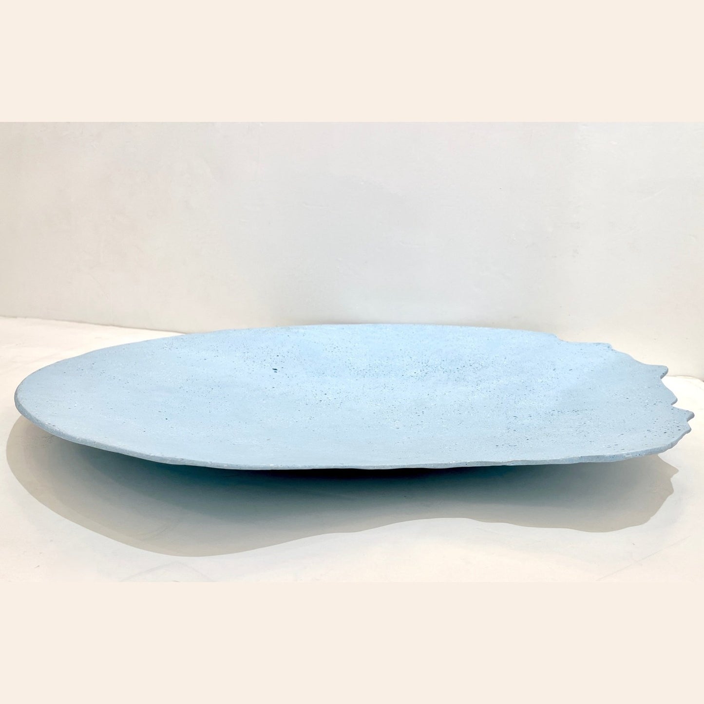Bespoke Customizable Italian Light Blue Recycled Resin Bowl Centerpiece/Wall Art