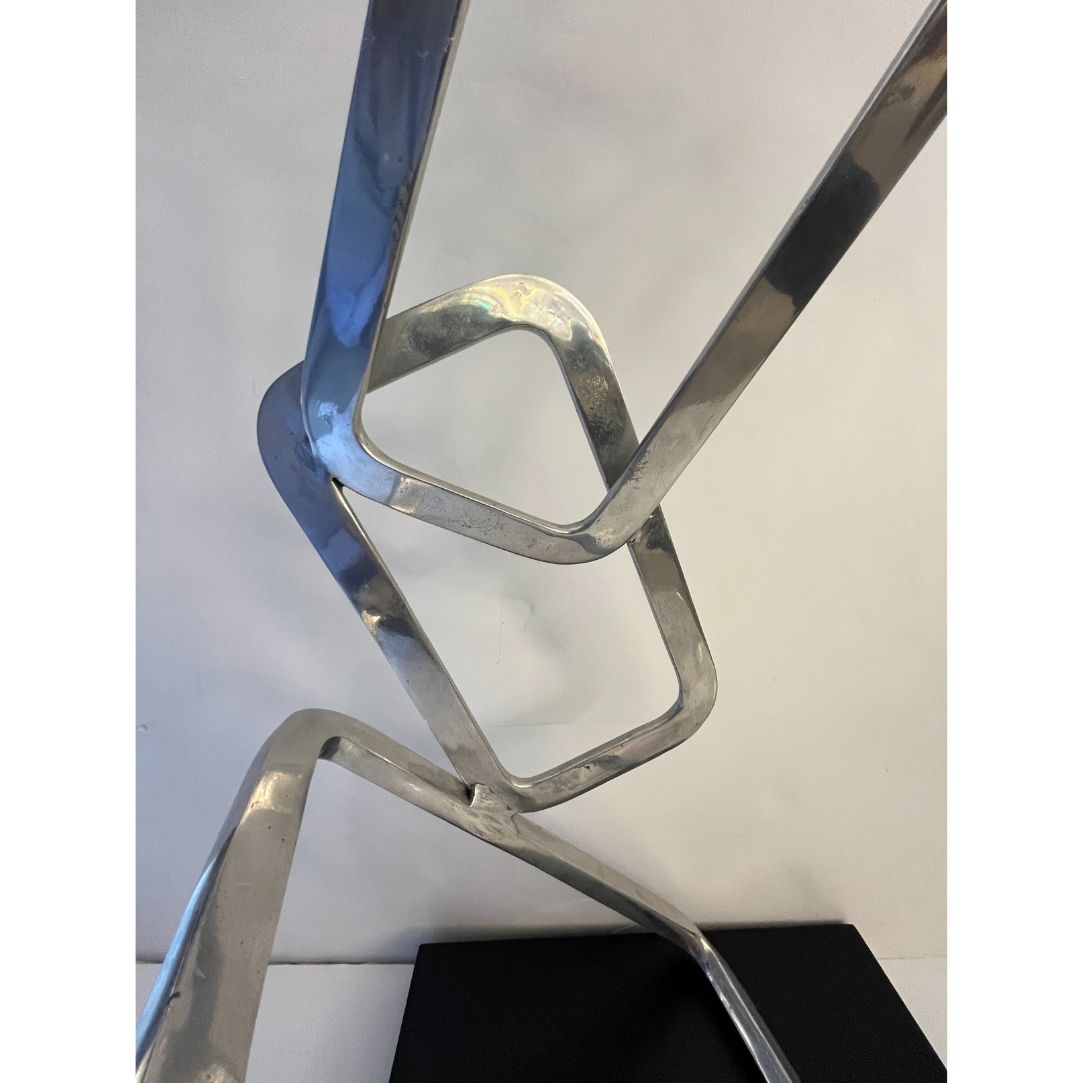 Contemporary Italian Aluminium Hand-Made Geometric Modern Sculpture