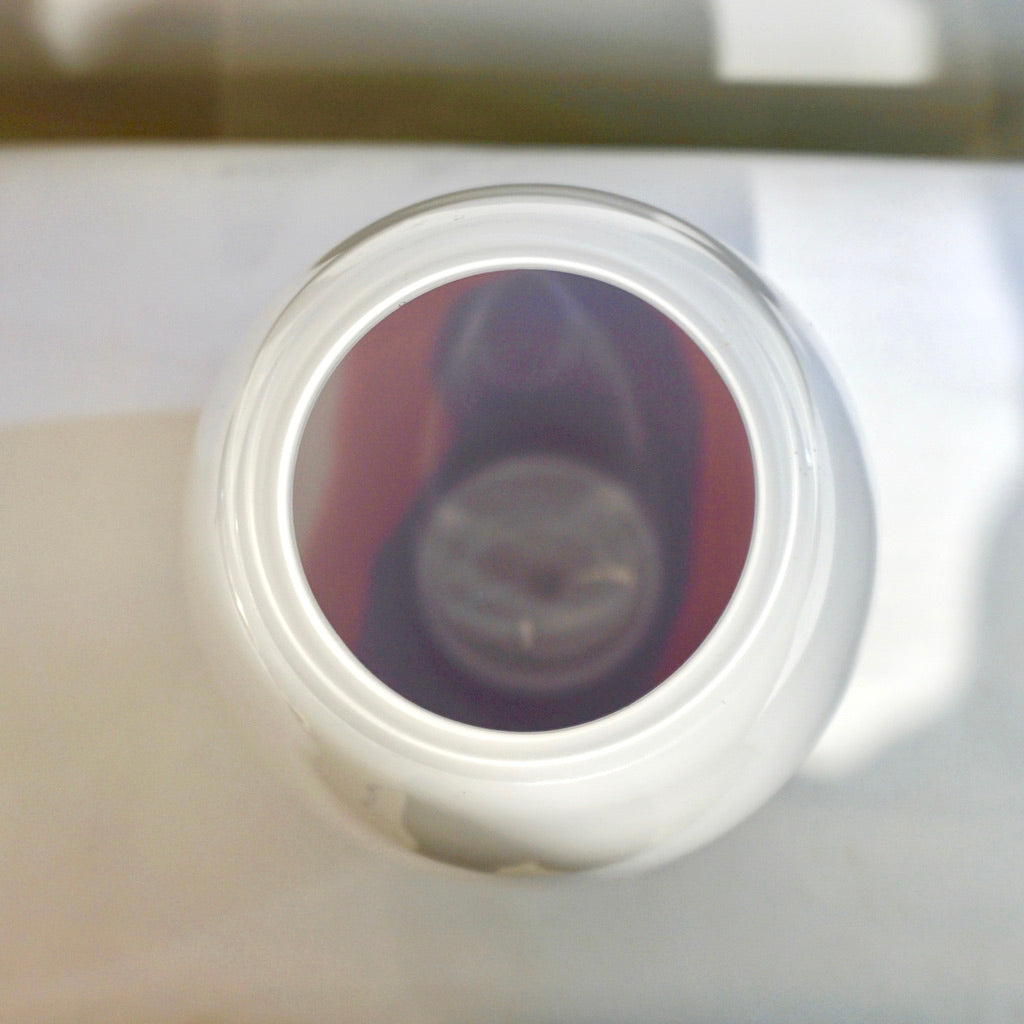 Formia 1980 Italian Vintage Purple Blue White Murano Glass Sleek Design Vases