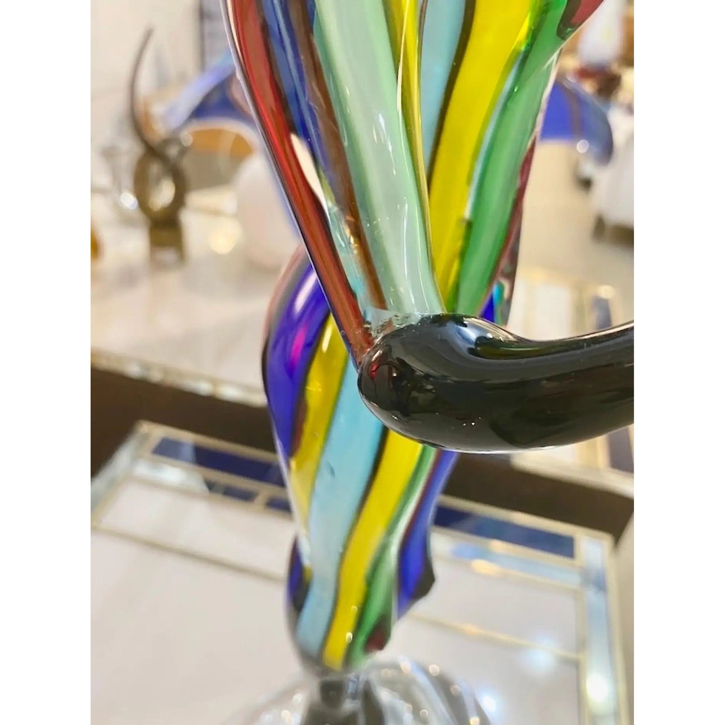 1980s Italian Colorful Murano Glass Set 3 Ballet Dancers for Cosulich Interiors