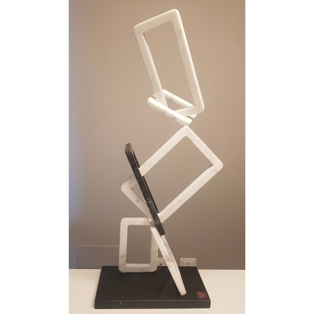 Contemporary Italian Aluminium Hand-Made Geometric Modern Sculpture