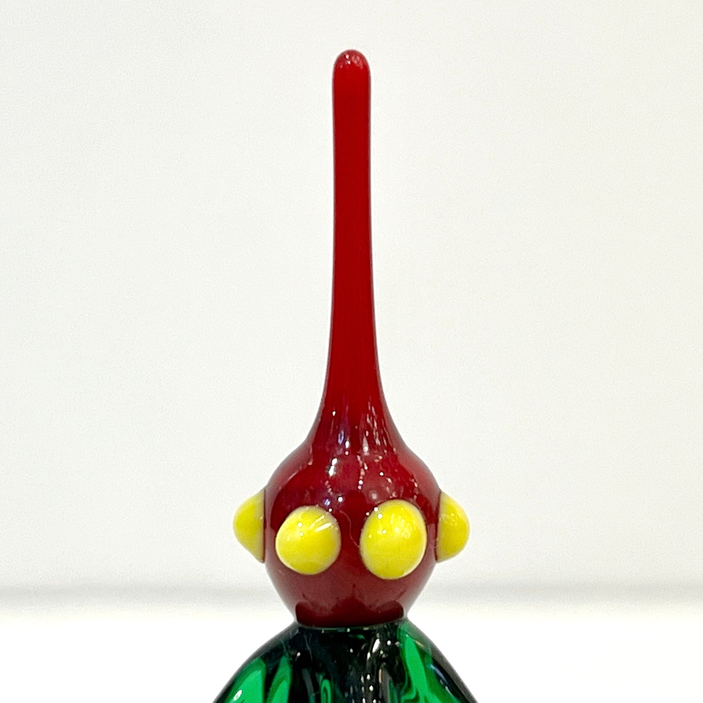 Contemporary Italian Green Murano Glass Christmas Tree Sculpture with ornaments