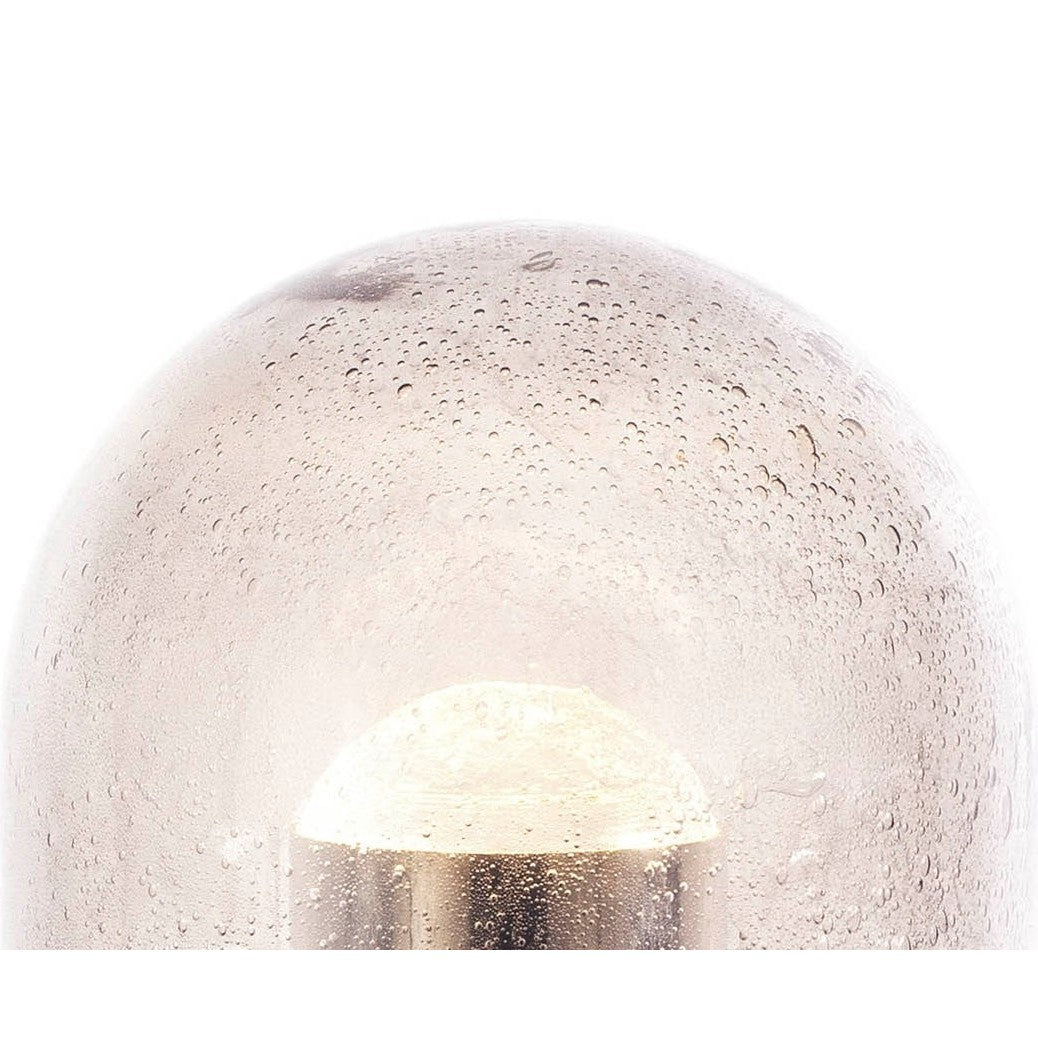 Wireless Italian Dimmable Smoked Murano Glass Space Age Nickel Portable Lamp