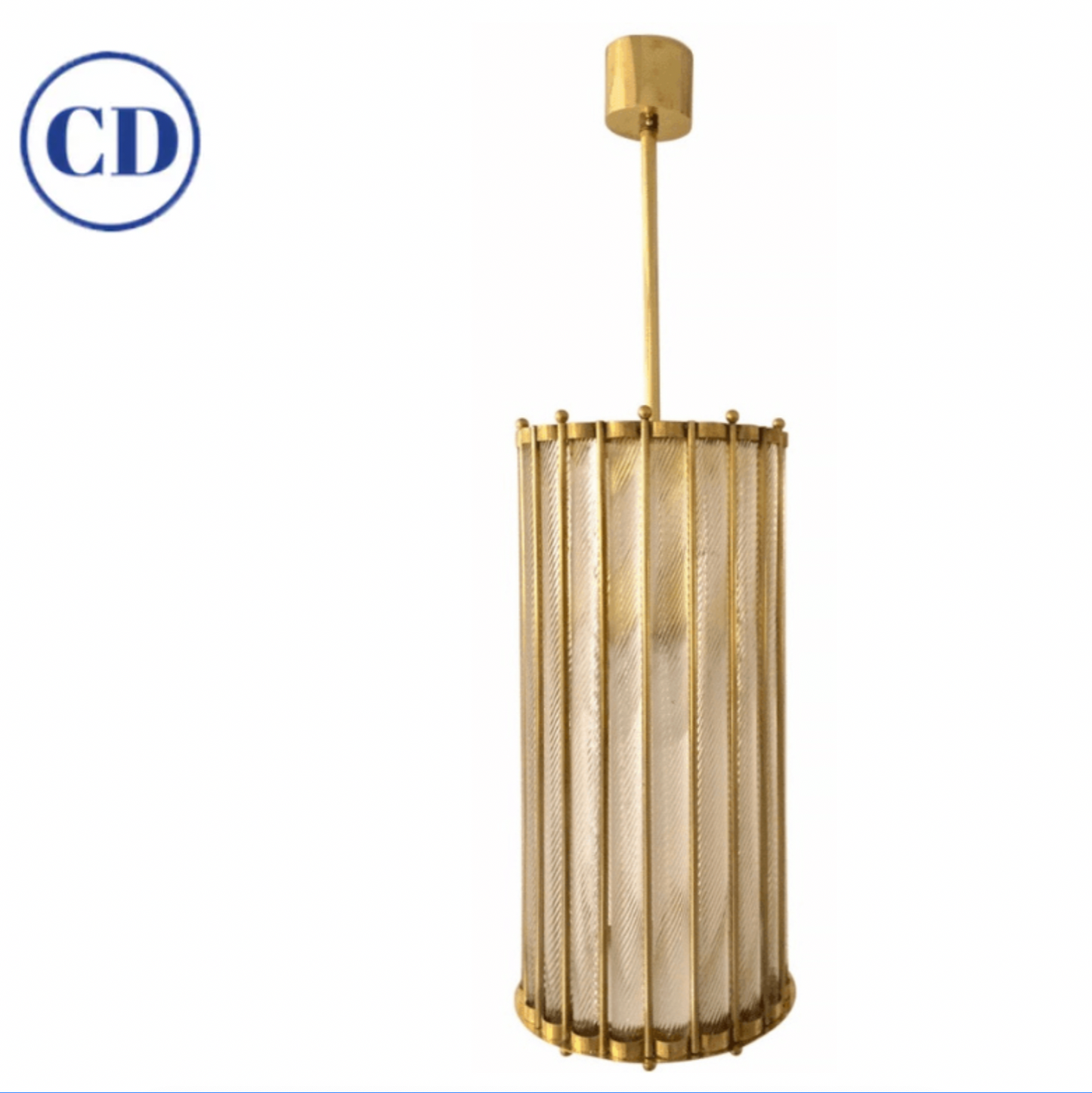 Italian Brass Crystal Murano Glass Customizable Lantern / Chandelier