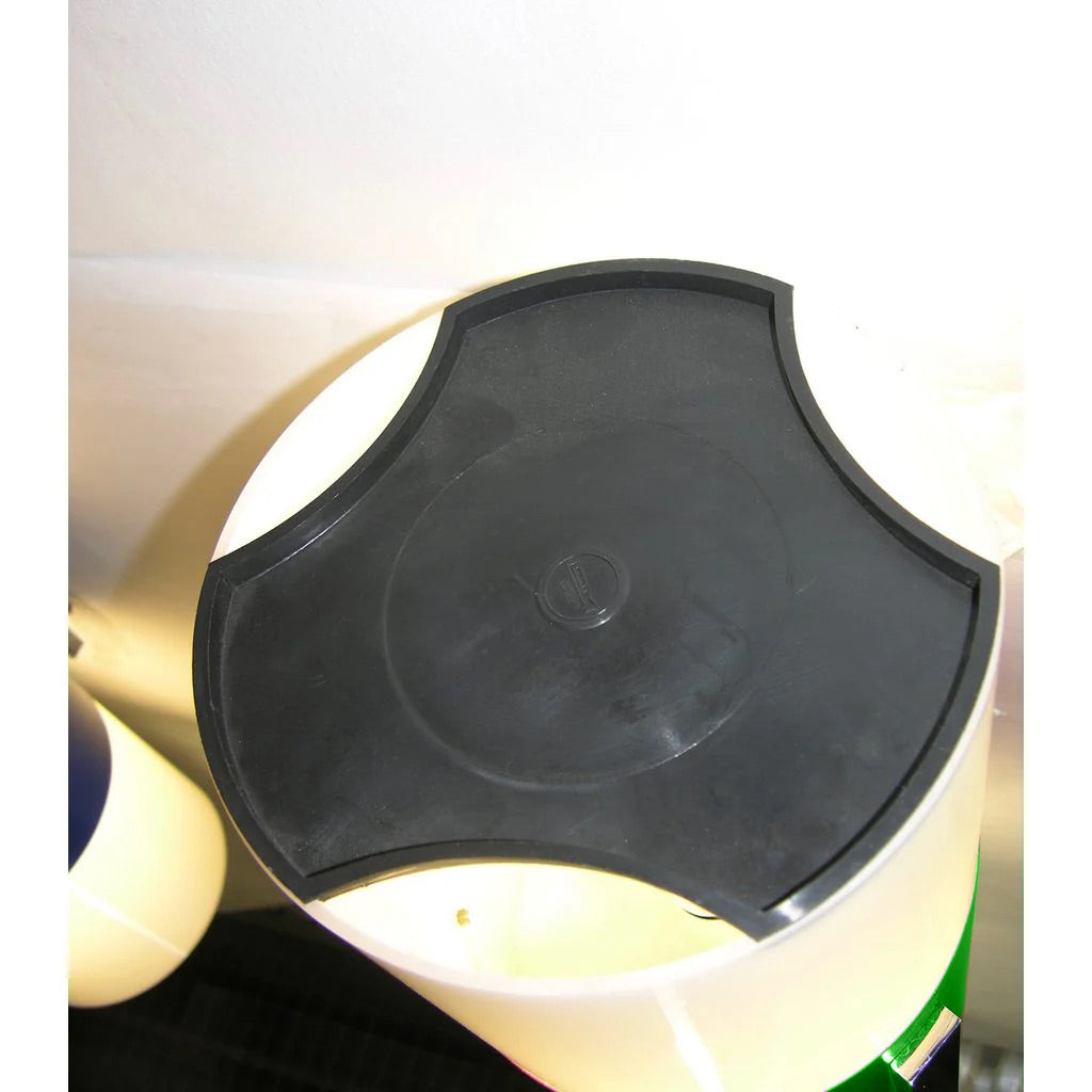 1960 Italian Pair of 2 Black / 2 Forest Green & White Tall Ceiling/ Wall Lights