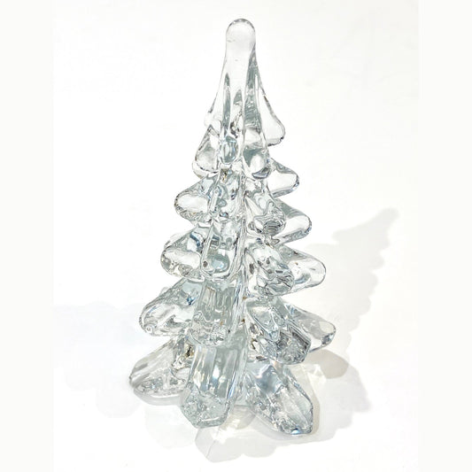 Late 1970s Sweden Vintage FM Ronneby Crystal Glass Tree Modernist Sculpture
