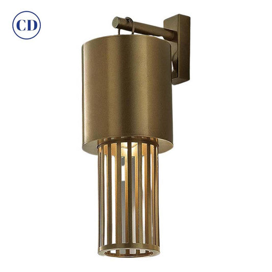 Contemporary Modern Italian Design Futurist Tubular Bronze Finish Metal Sconce