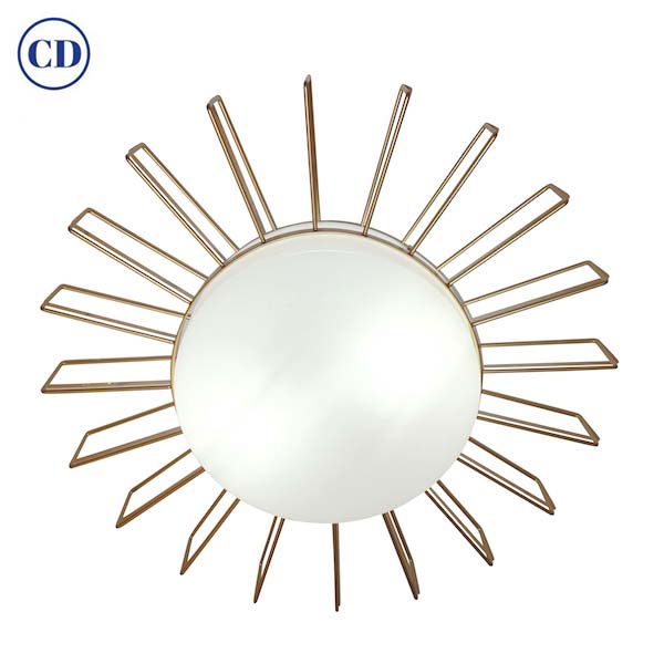 Cosulich Interiors Minimalist Italian Gold Metal Sunburst Pendant / Flushmount