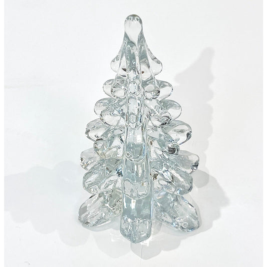 Late 1970s Sweden Vintage FM Ronneby Crystal Glass Tree Modernist Sculpture