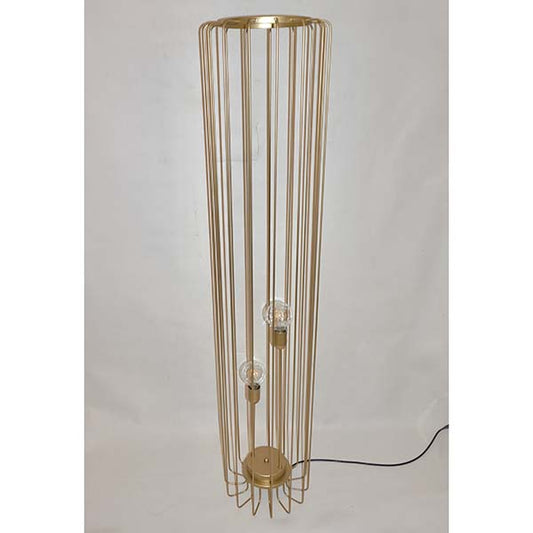 Cosulich Interiors Minimalist Italian Futurist Gold Metal Open Floor Lamp