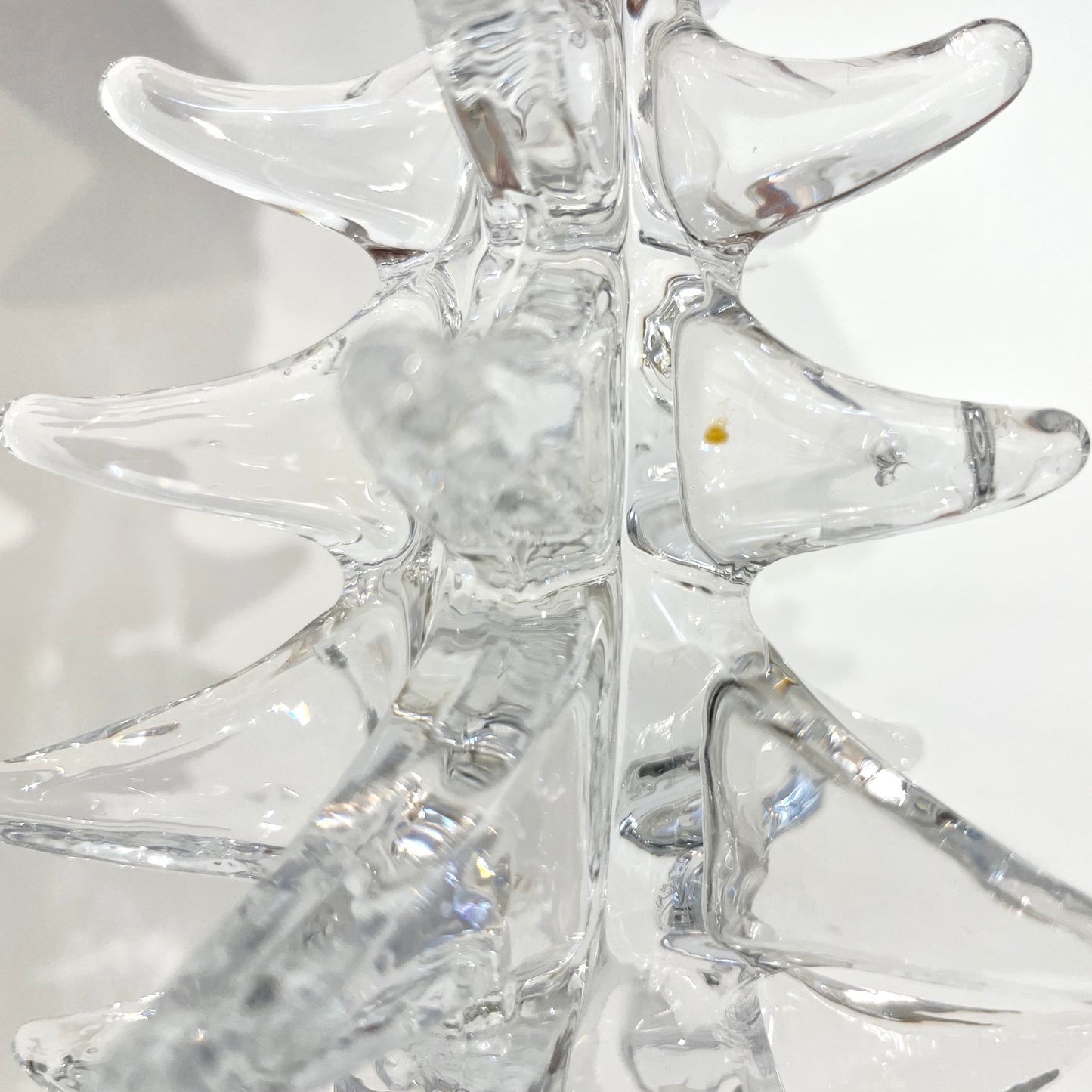 1970s Sweden Vintage FM Ronneby Tall Crystal Glass Tree Modernist Sculpture