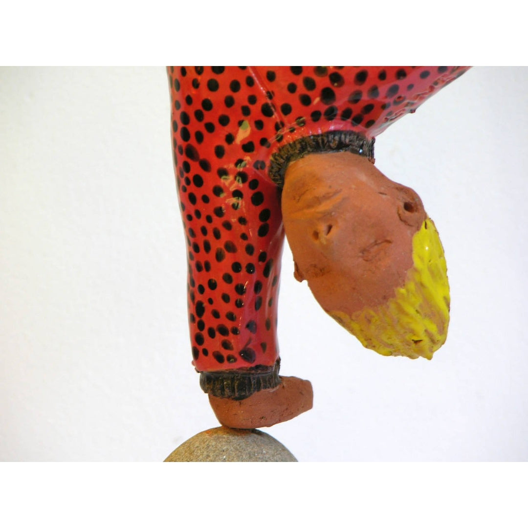 Acrobat Sculpture Terra Cotta Figure by the Italian Artist Ginestroni