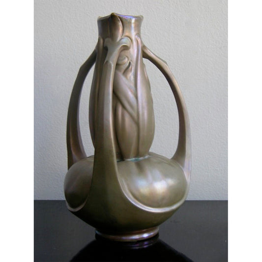 Exceptional Art Nouveau Iridescent Vase by Catteau