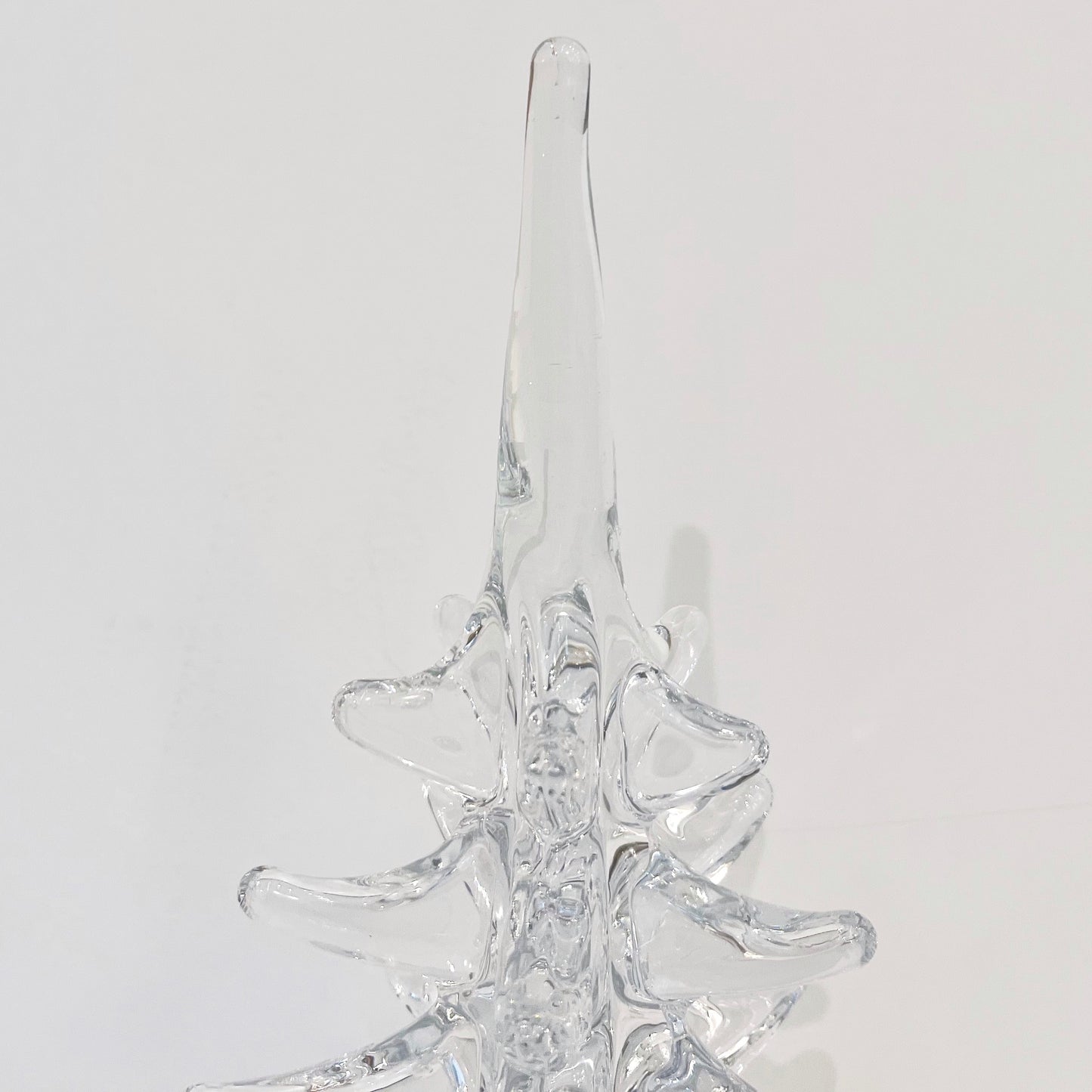 1970s Sweden Vintage FM Ronneby Tall Crystal Glass Tree Modernist Sculpture