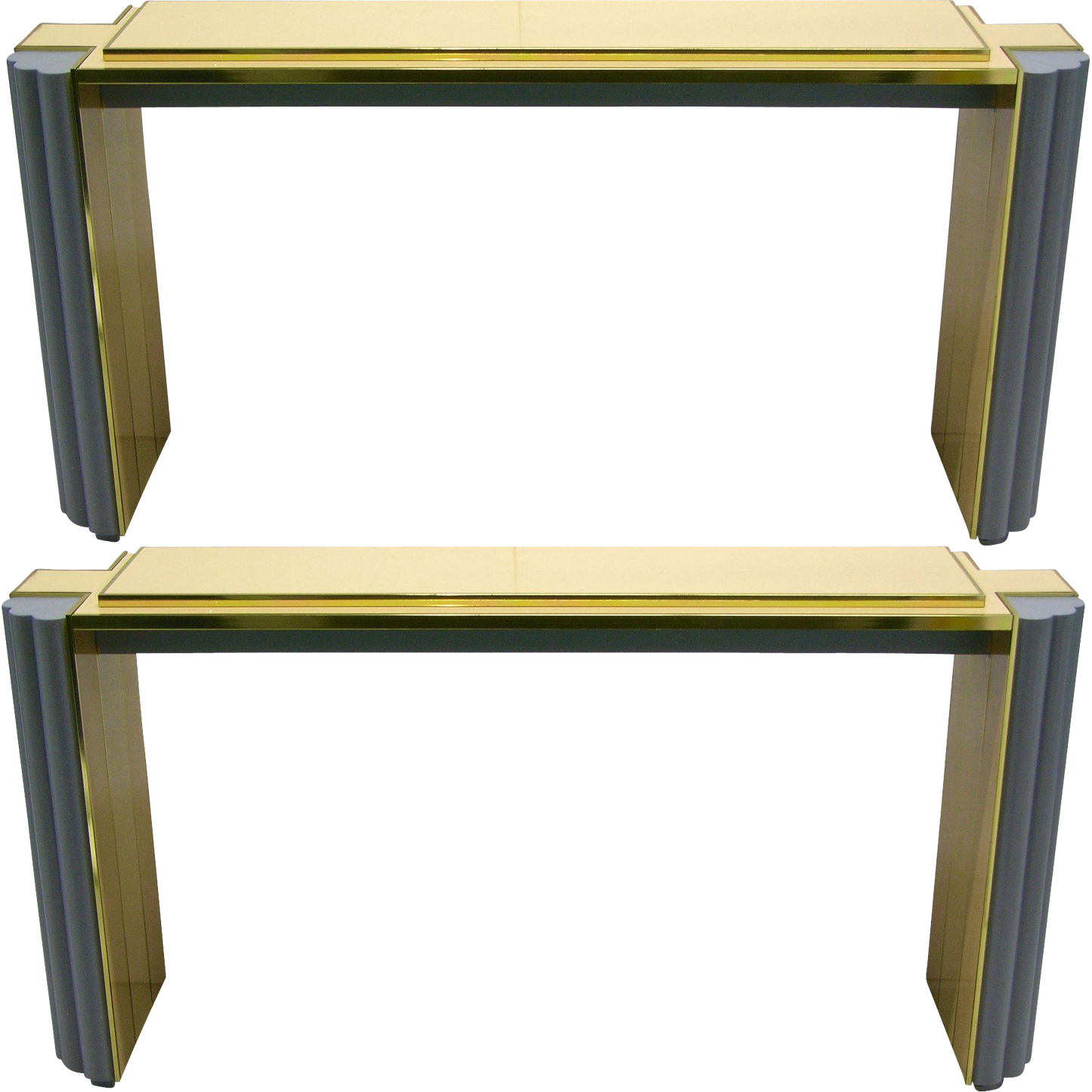 1970s Pair of Alain Delon for Maison Jansen Console Tables - Cosulich Interiors & Antiques