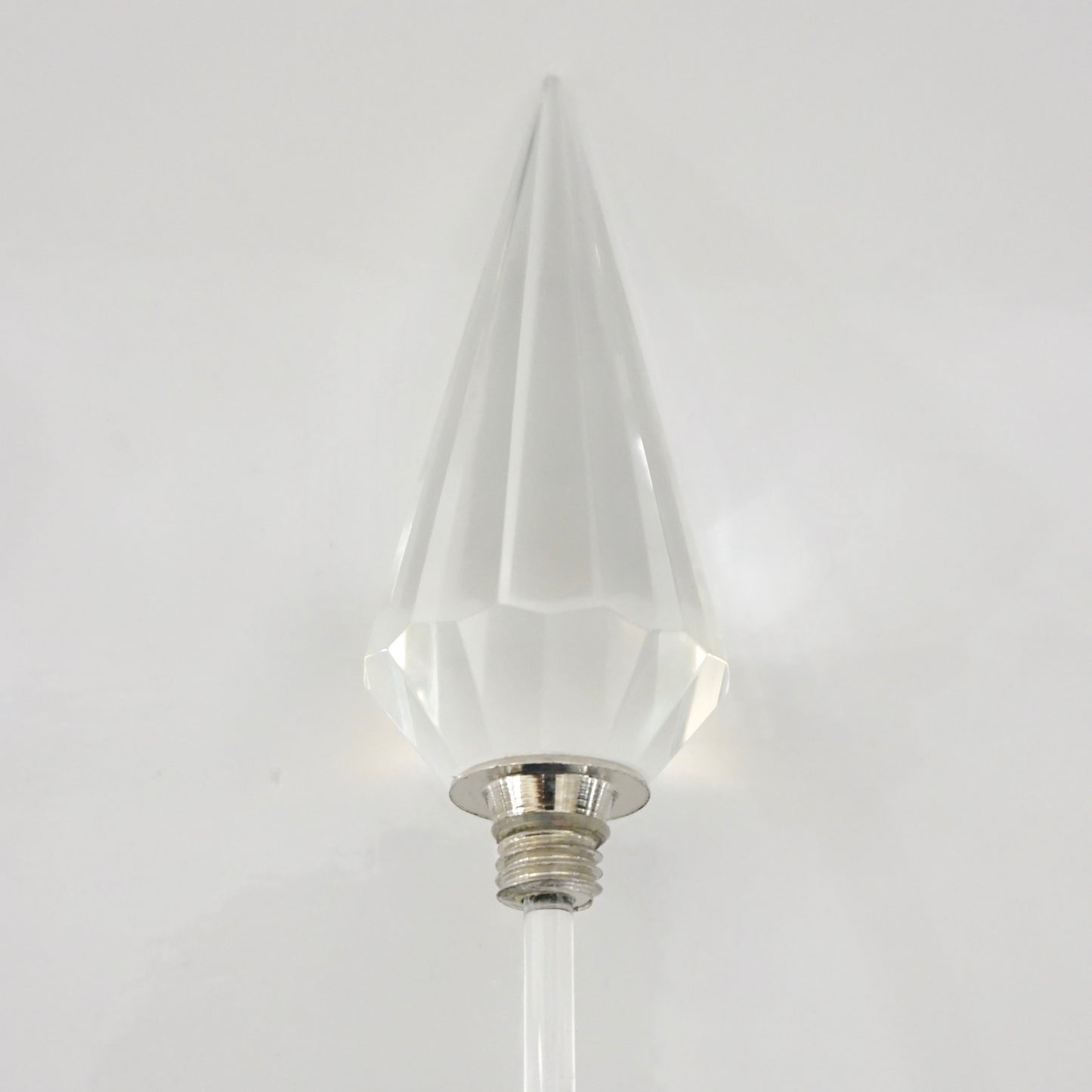 1950s American Vintage Diamond Cut Multi Faceted Tall Crystal Perfume Bottle