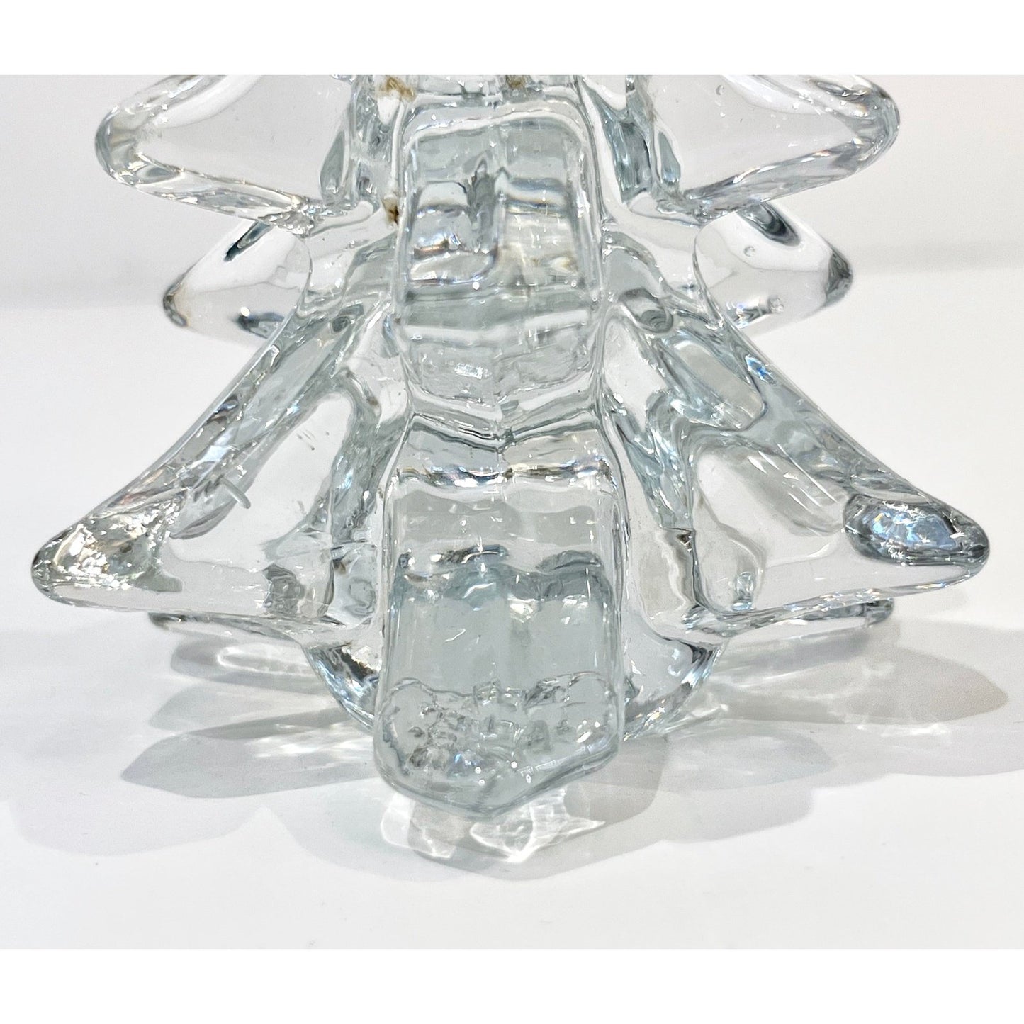 Late 1970s Sweden Vintage FM Ronneby Crystal Glass Tree Modernist Sculpture
