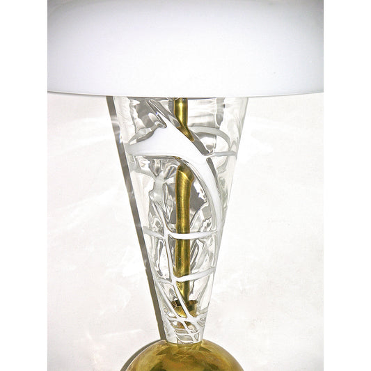 1970s Italian Murano Glass Lamp Attributed to Vistosi