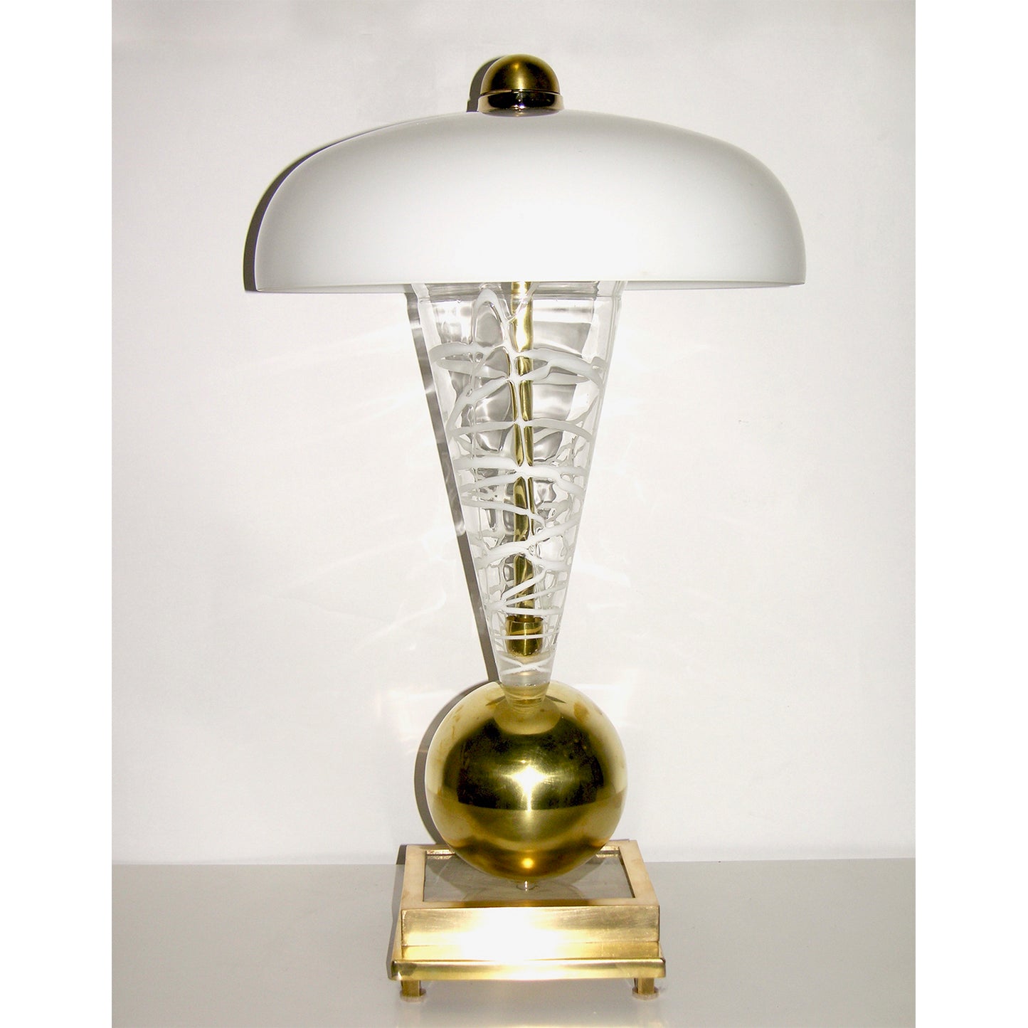 1970s Italian Murano Glass Lamp Attributed to Vistosi