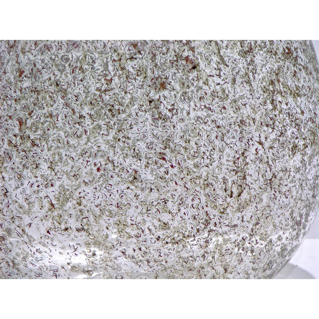 Paolo Crepax Murano Glass Vases with Green and Red Organic Filaments