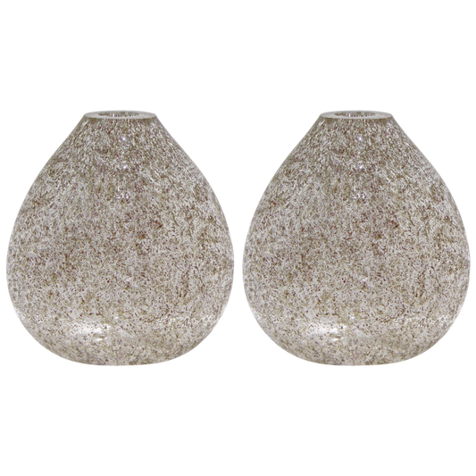 Paolo Crepax Murano Glass Vases with Green and Red Organic Filaments - Cosulich Interiors & Antiques