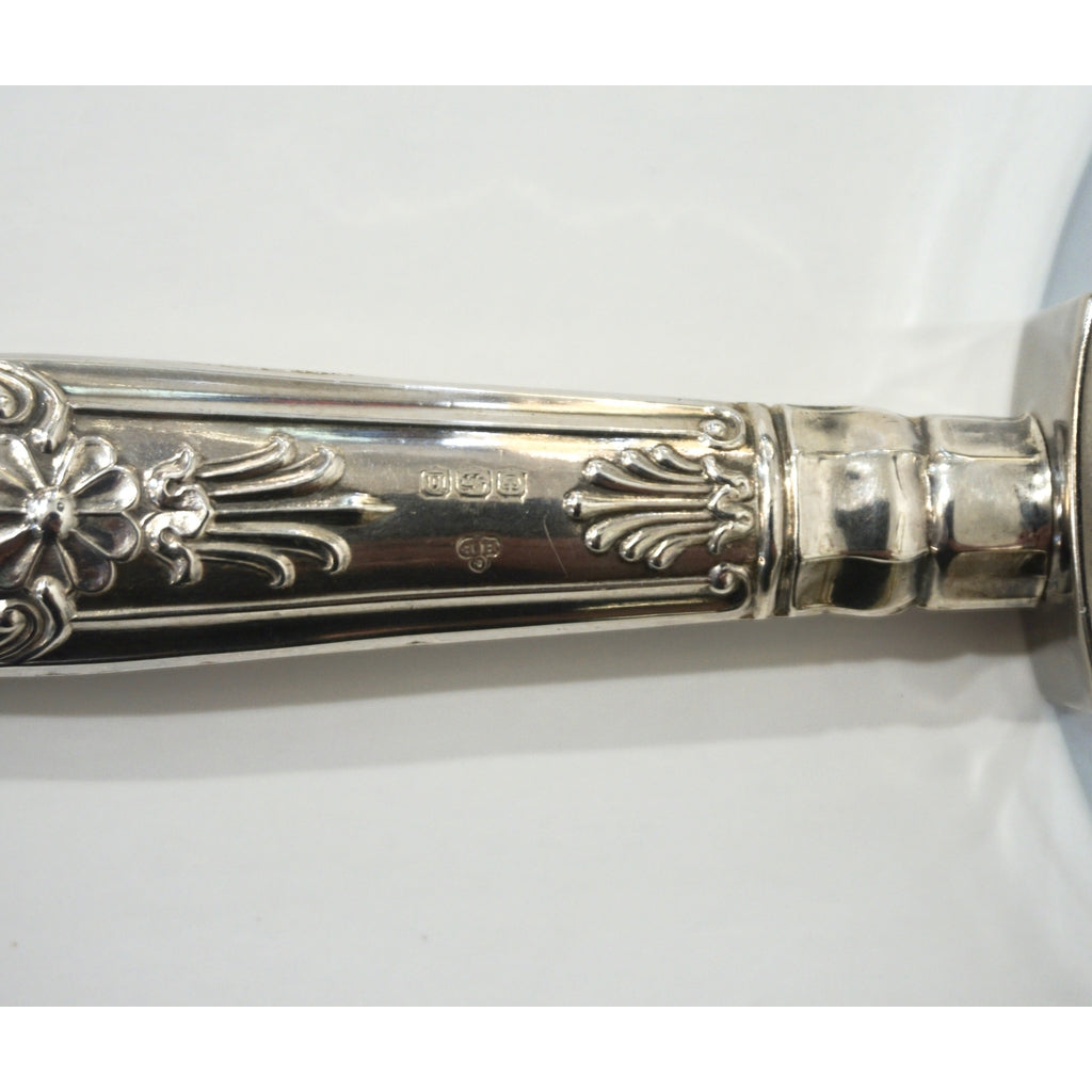 English Art Nouveau Sheffield Sterling Silver Mounted Large Magnifying Glass