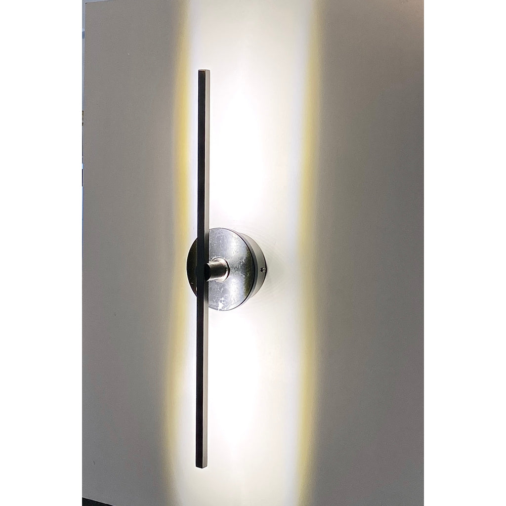 Bespoke Italian Minimalist Brown Marble Satin Brass Vertical / Horizontal Sconce