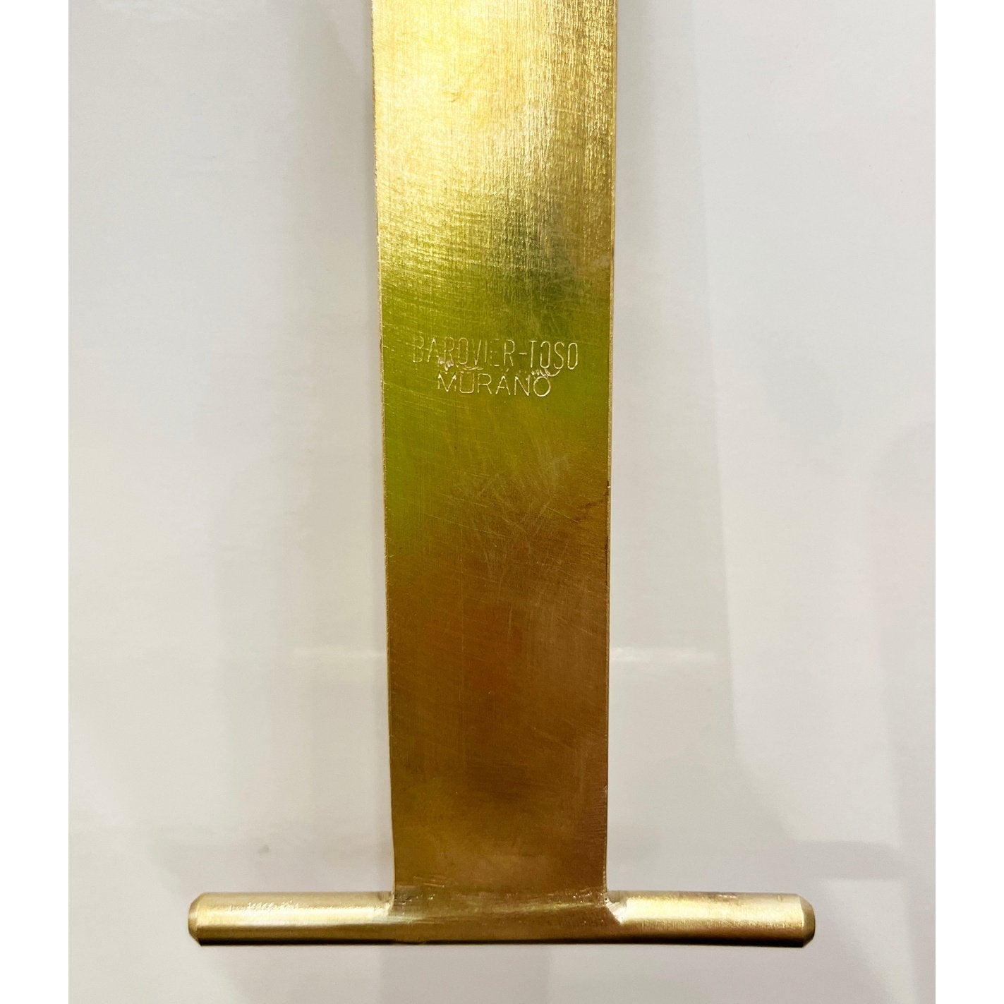 2000s Barovier Toso Italian Pink Gold Twisted Murano Glass Brass Picture Frame