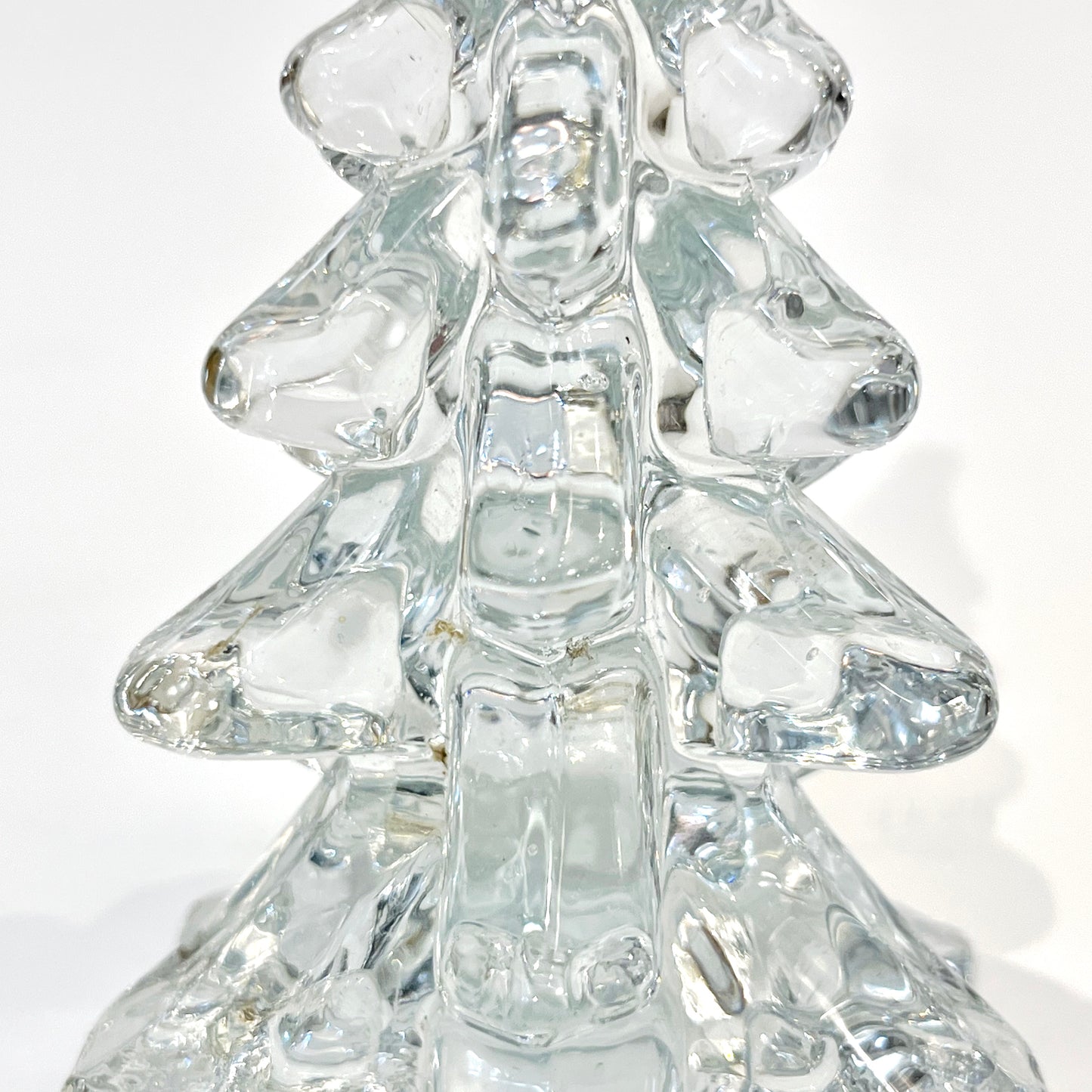 Late 1970s Sweden Vintage FM Ronneby Crystal Glass Tree Modernist Sculpture