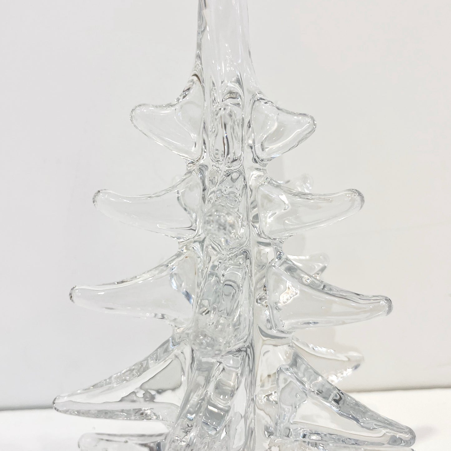 1970s Sweden Vintage FM Ronneby Tall Crystal Glass Tree Modernist Sculpture