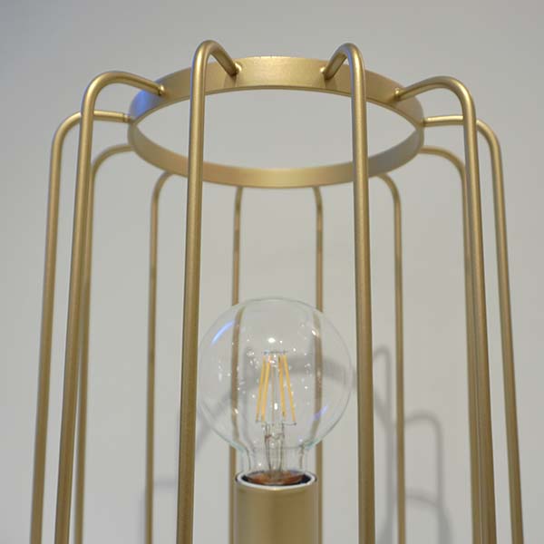 Cosulich Interiors Minimalist Italian Futurist Gold Brass Metal Open Table Lamp