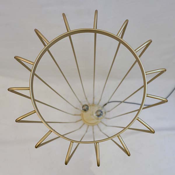 Cosulich Interiors Minimalist Italian Futurist Gold Metal Open Floor Lamp