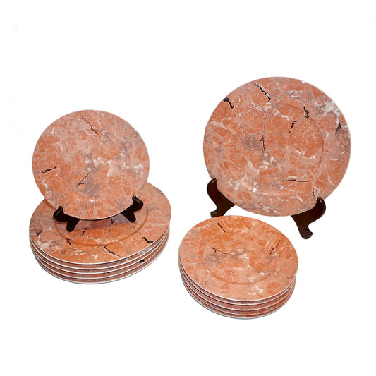 Villeroy & Boch Set for 12 Orange Pink Platters and Dessert Plates