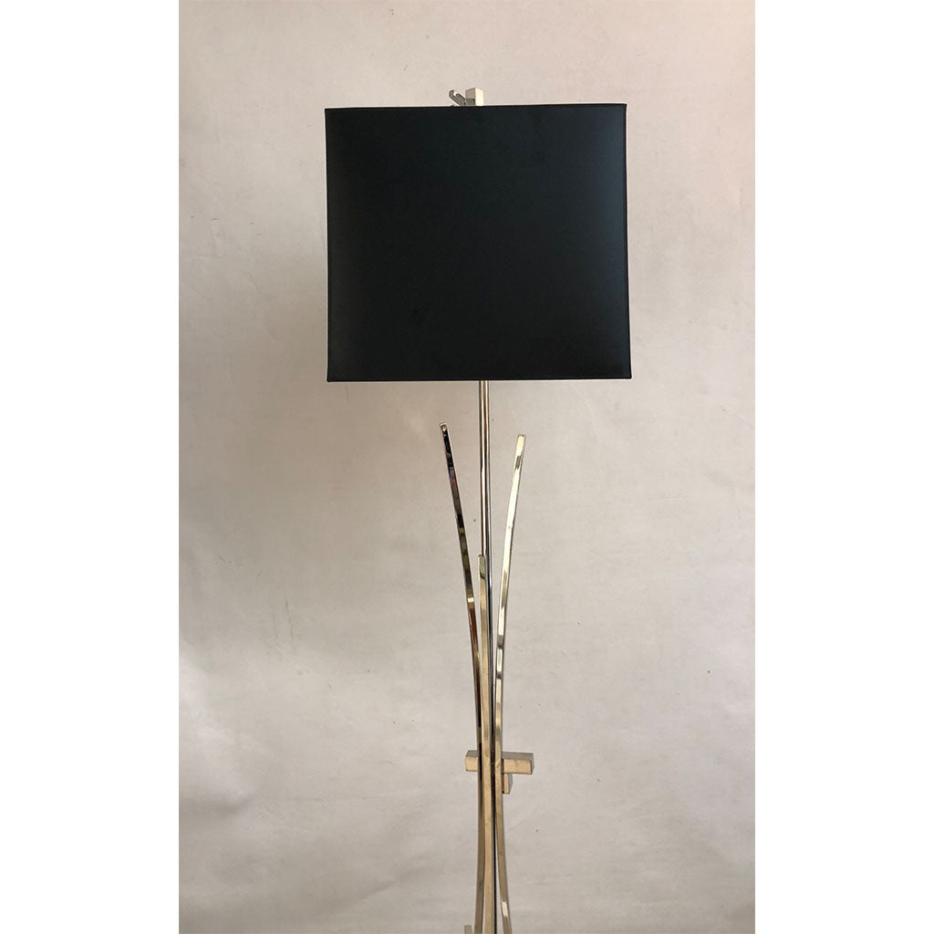 Contemporary Bespoke Italian Abstract Design Meccano Nickel Floor Lamp