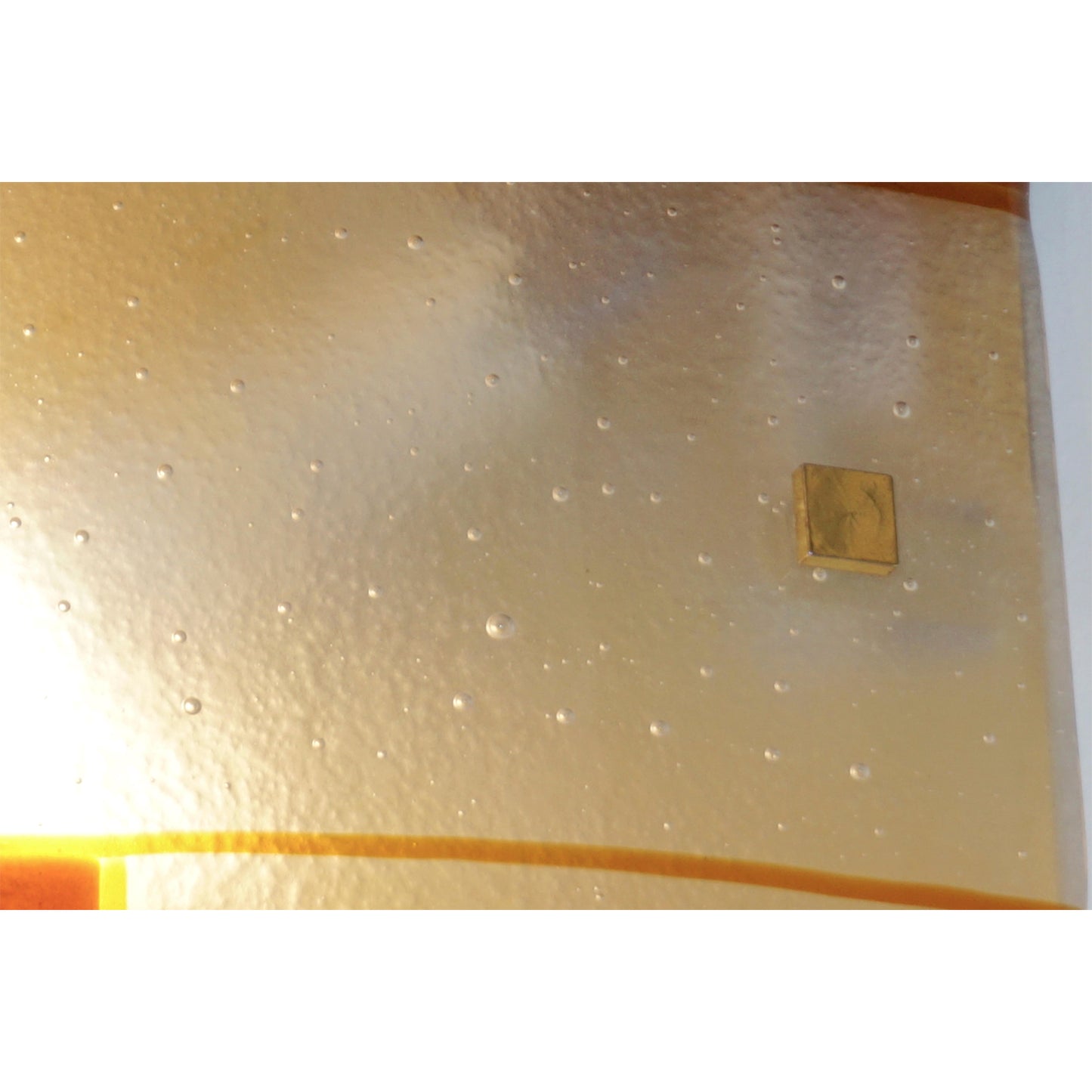 1960s Italian Orange Ivory Murano Glass Mondrian Design Flushmounts or Sconces