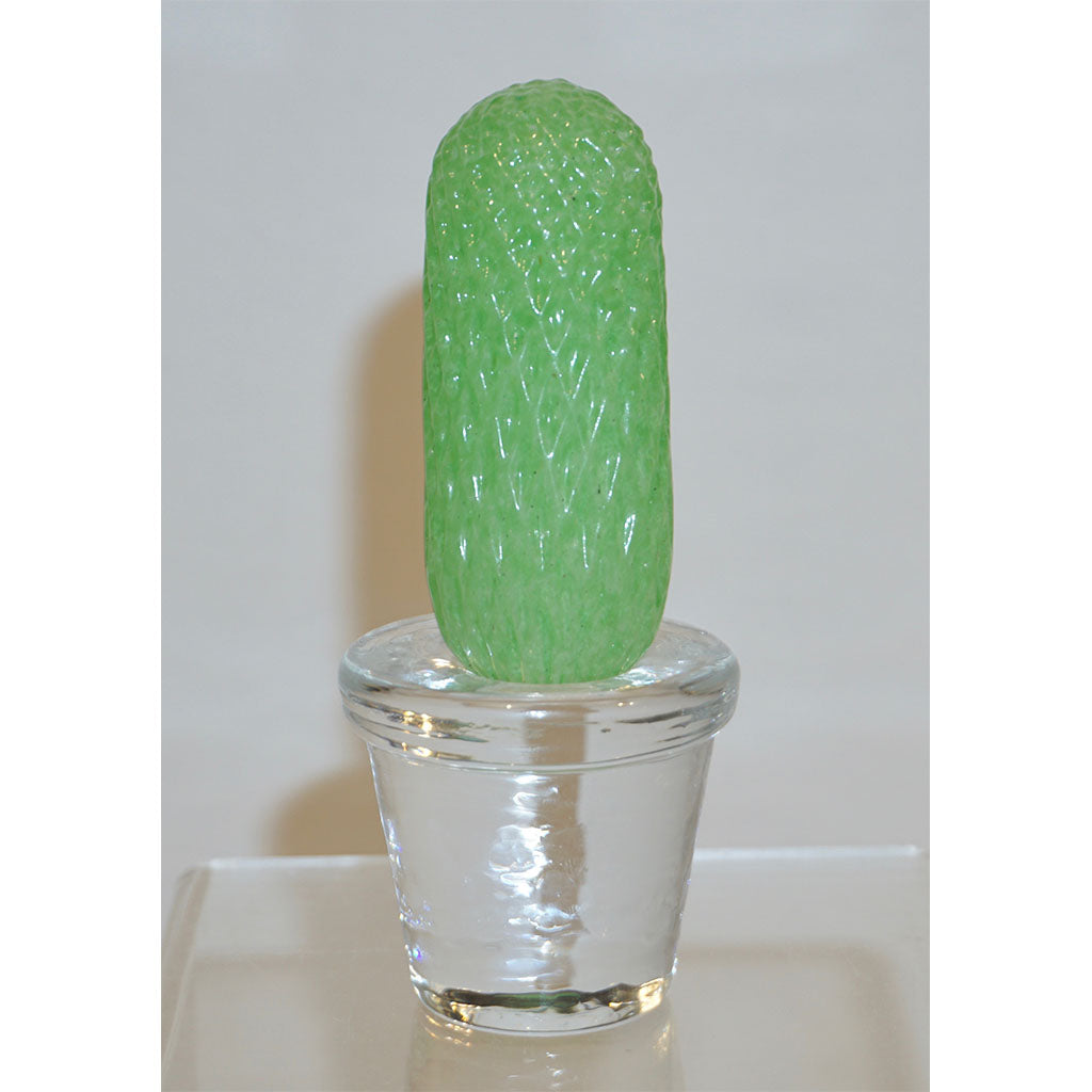 1990s Marta Marzotto Miniature Green Murano Glass Cactus Plants by Formia