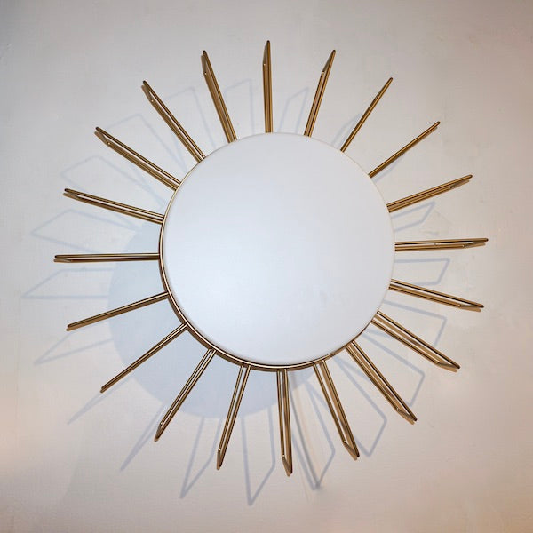 Cosulich Interiors Minimalist Italian Gold Metal Sunburst Pendant / Flushmount